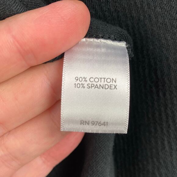 SOLD.   J. Jill Black Sweatshirt Pullover Size 4X Comfy Basic Shawl Collar - Picture 5 of 7